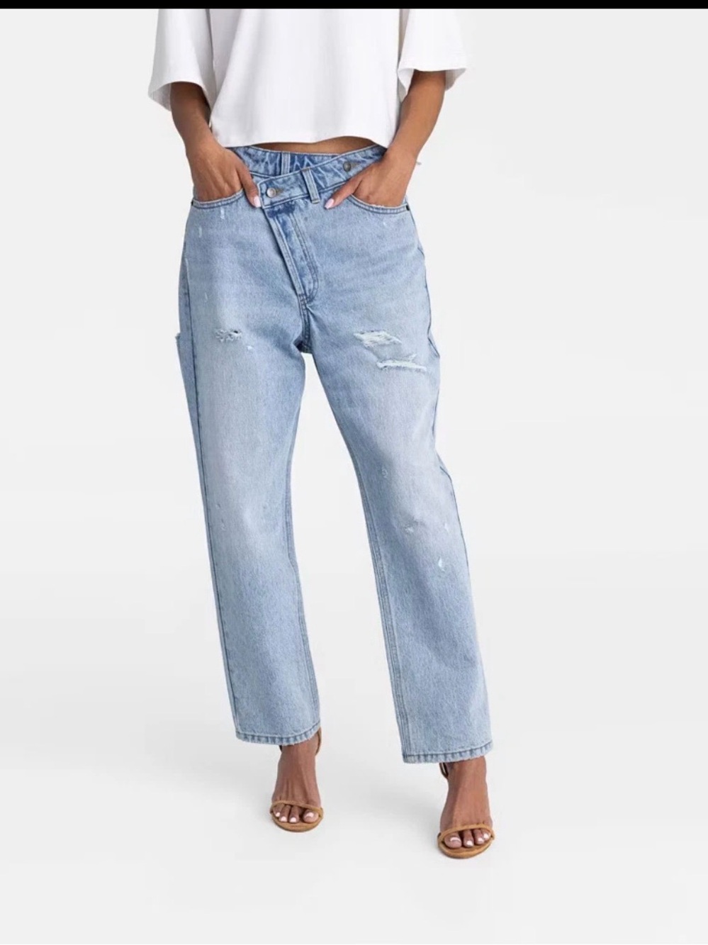 KBB by KAHLANA Women Mid-Rise Tapered Leg 'The Dylan Jean' - Light